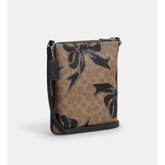 Coach CAB00 Mini Rowan File Bag In Signature Canvas With Bow Print  NWT - Picture 2 of 2